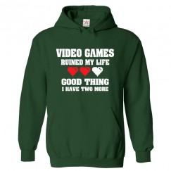 Video Games Ruined My Life Good Thing I Have Two More Kids & Adults Unisex Hoodie